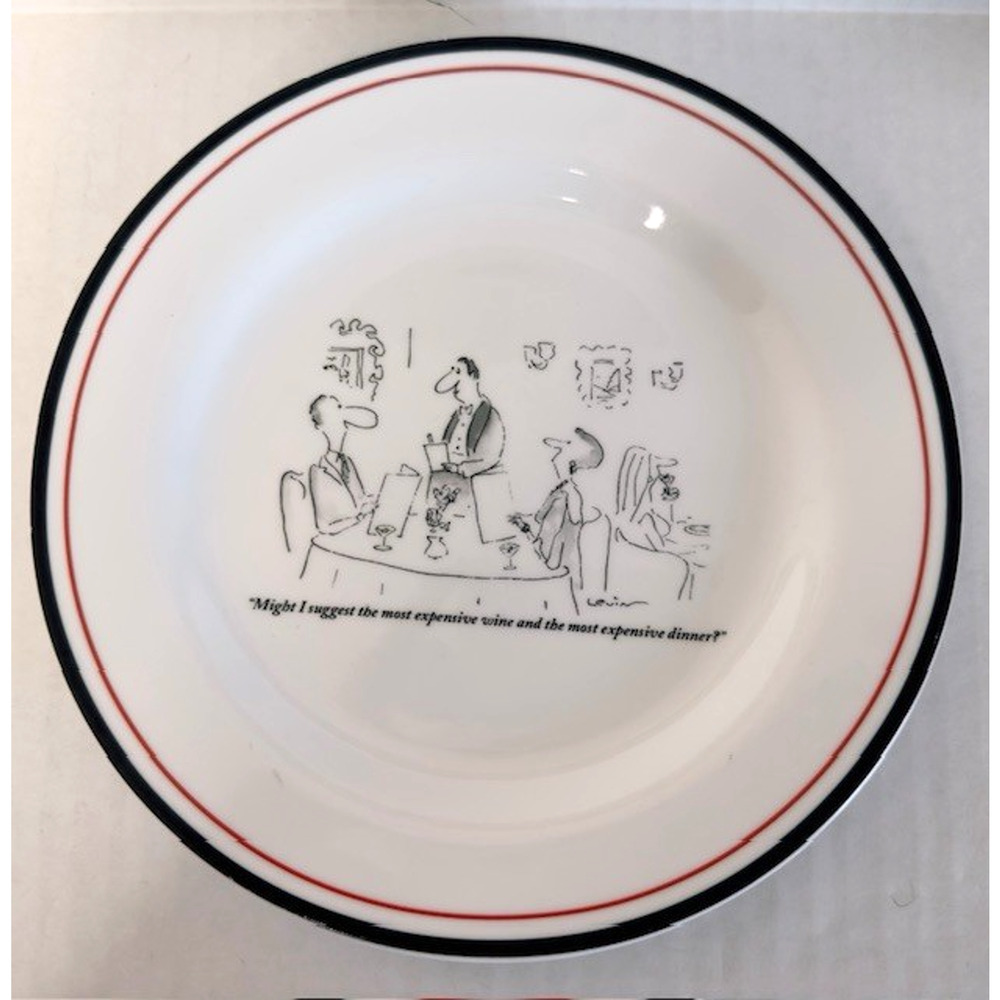 Restoration Hardware, The New Yorker Cheese Plate, 1998 The Cartoon Bank VTG